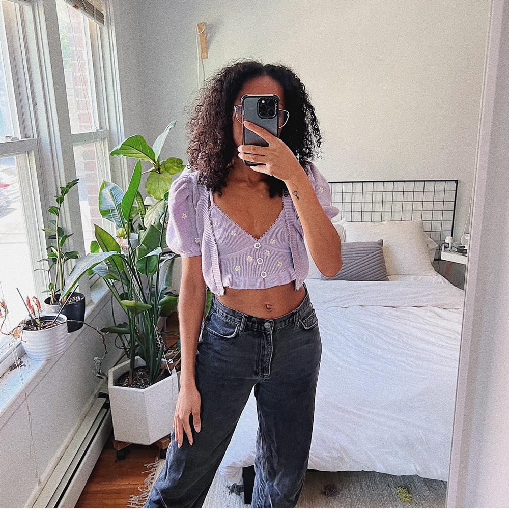 For Love & Lemons X Victoria’s Secret Bud Crop Cami and Cardigan Set - XS